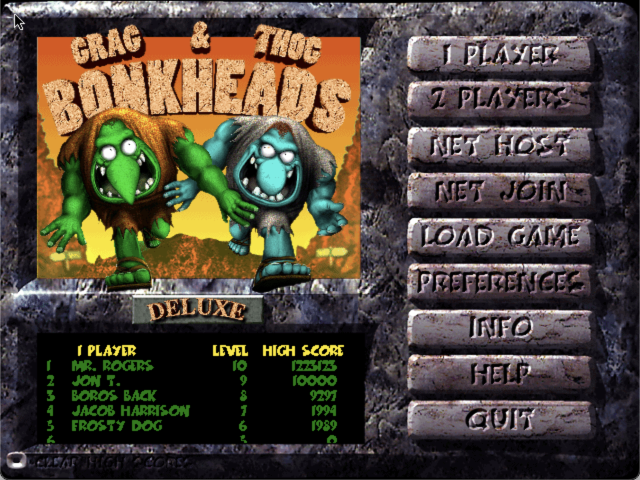 Bonkheads Deluxe | Classic Macintosh Game Demos